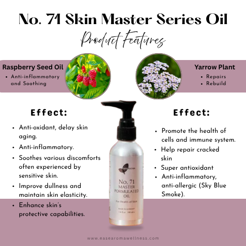 Easearoma Master Series No. 71 For Healthy Skin Care Formulated Oil 100ml Premium Essential Oil German Aromatherapy