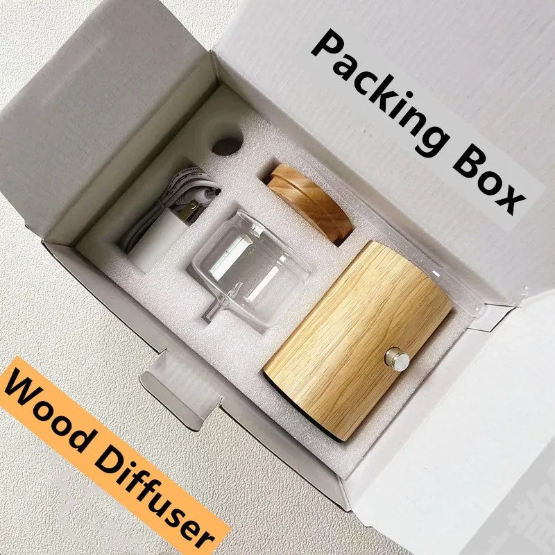 Pure Essential Oils Atomization Diffuser Cup Wooden Glass Aromatherapy