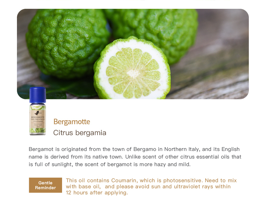 Easearoma Bergamotte Pure Essential Oil 10ml German Aromatherapy