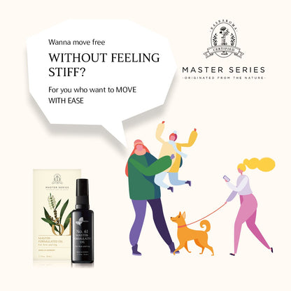 Easearoma Master Series No. 61 For Arm & Leg Formulated Oil 50ml Premium Essential Oil German Aromatherapy Body Care