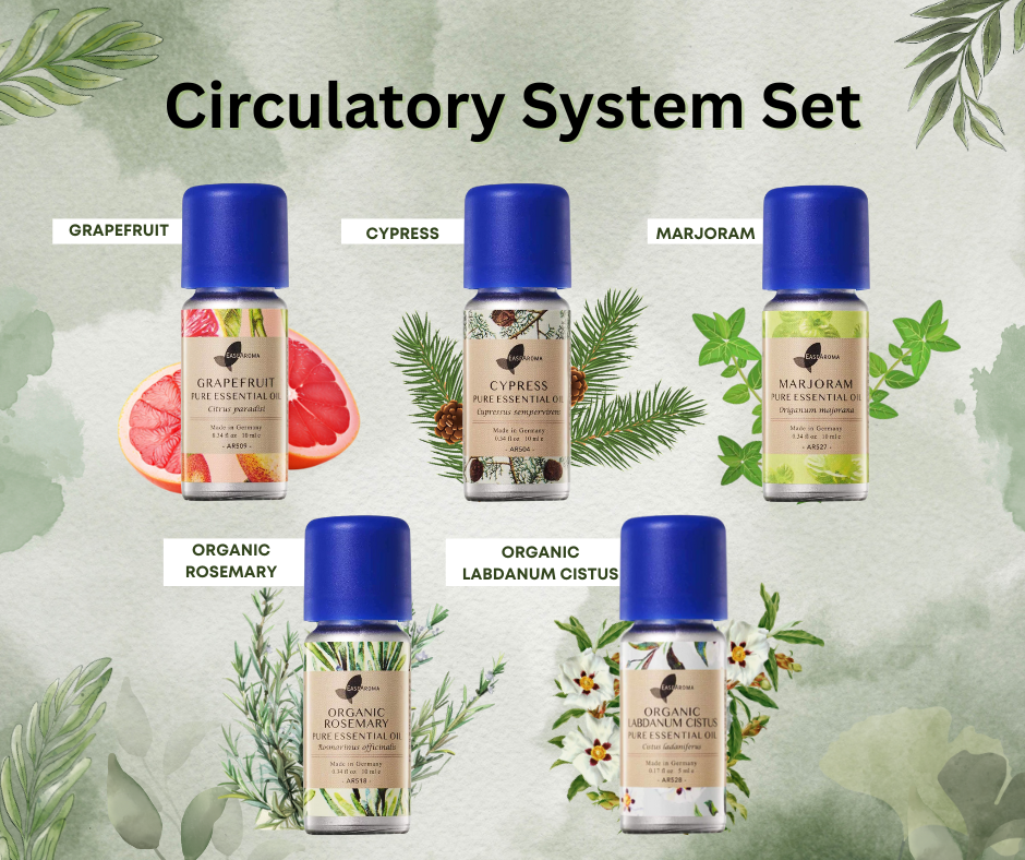 Easearoma Circulatory System Set Pure Essential Oil