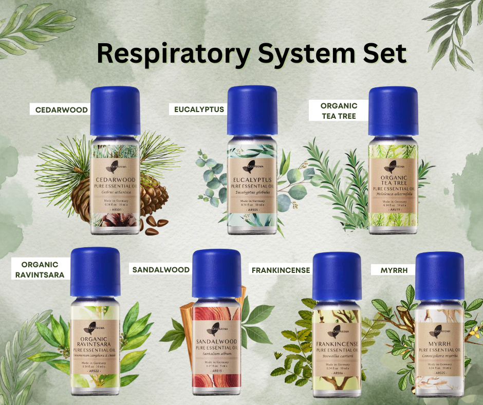 Easearoma Respiratory System Set Pure Essential Oil