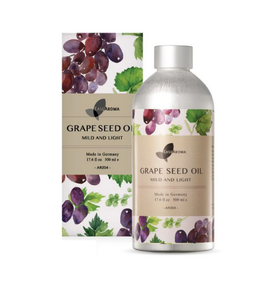 Easearoma Grape Seed Oil with Vitamin E Base Oil Mild and Light Effect 500ml