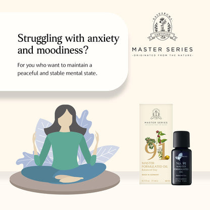 Easearoma Master Series No. 91 Balanced Day Formulated Oil 15ml Premium Essential Oil German Aromatherapy Therapeutic Wellness