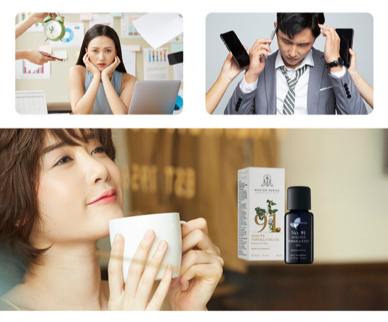 Easearoma Master Series No. 91 Balanced Day Formulated Oil 15ml Premium Essential Oil German Aromatherapy Therapeutic Wellness